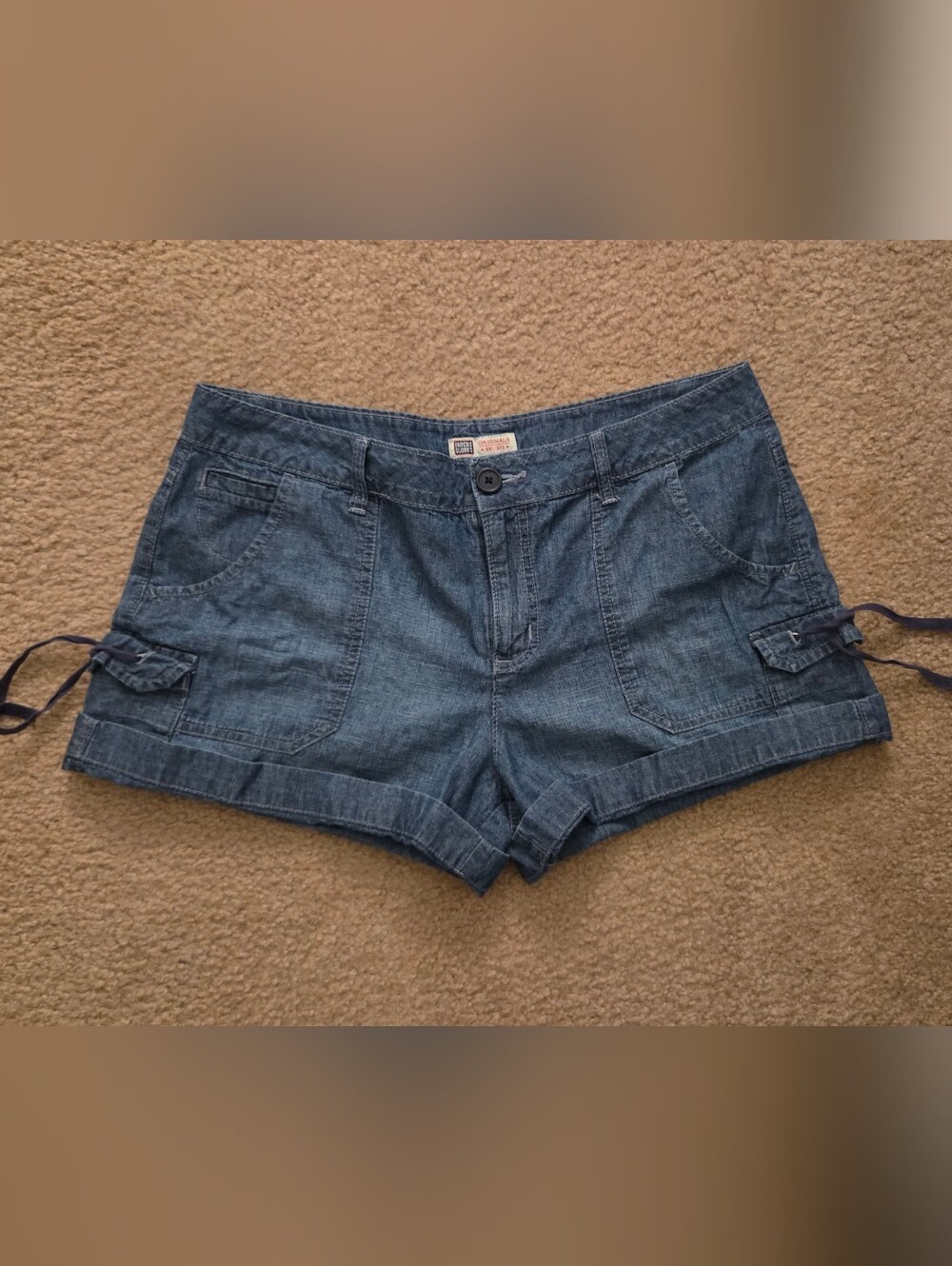 Women’s Mid Rise Denim Shorts in Blue - Casual Summer Style